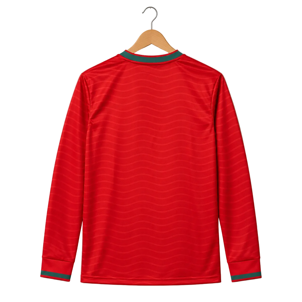 PORTUGAL 2026 HOME  KIT PLAIN EMBROIDERY PREMIUM FULLSLEEVES