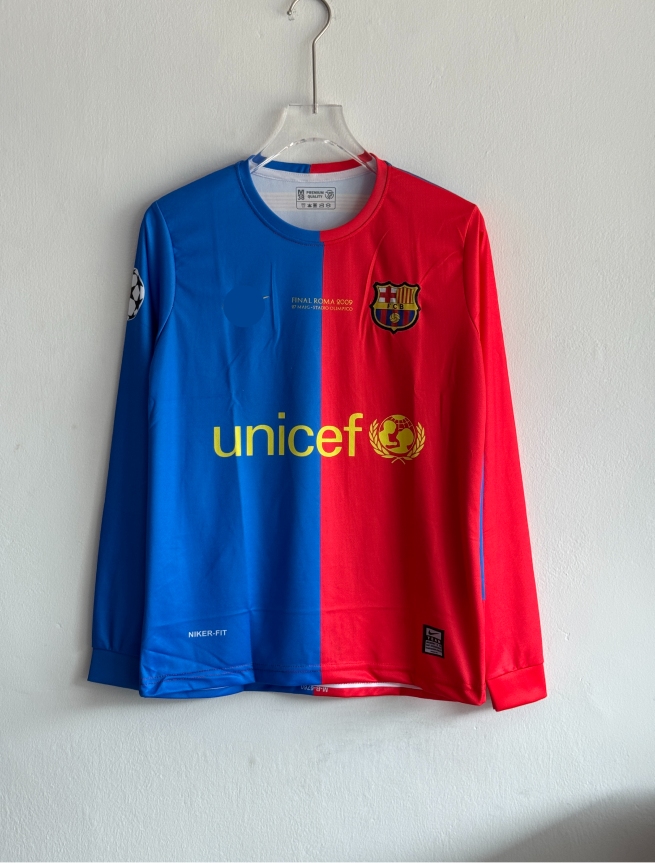 MESSI BARCA 2008/09 HOME PREMIUM EMBROIDERY FULLSLEEVES
