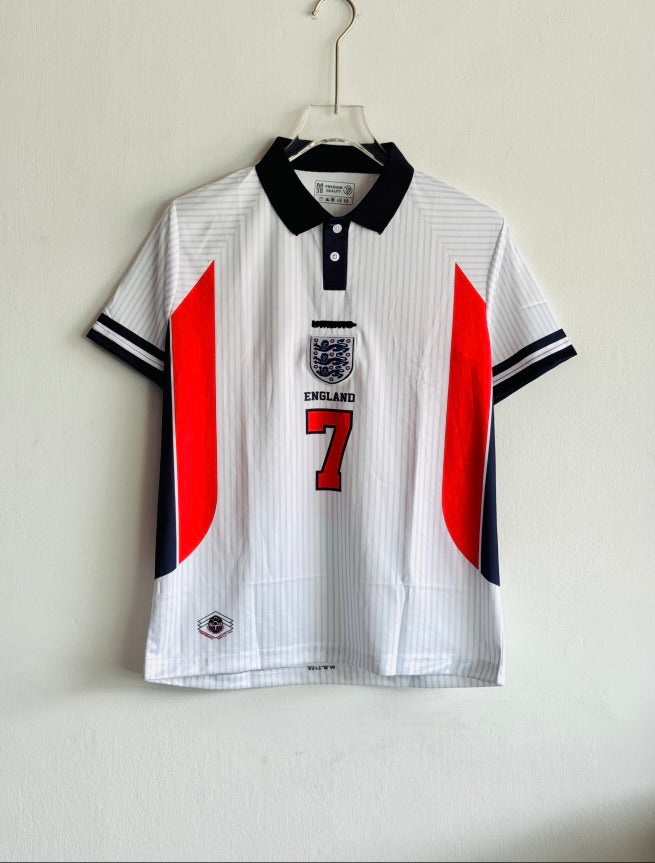 ENGLAND 1998 HOME KIT BECKHAM POLO EMBROIDERY