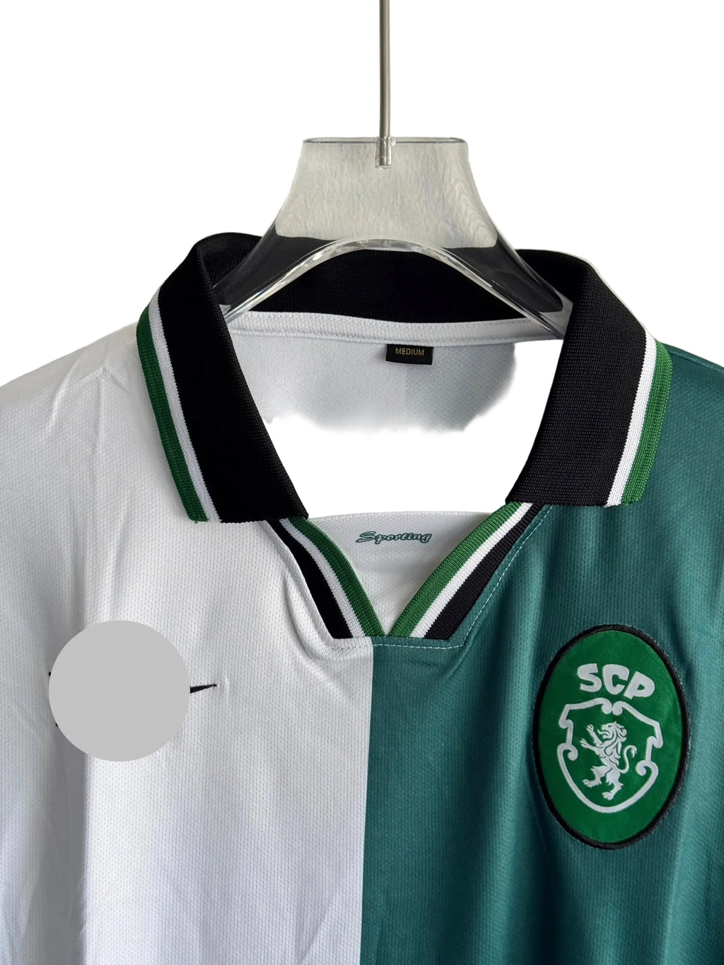 C.RONALDO 28 SPORTING 1998/99 RETRO THIRD KIT FIVE SLEEVE EMBROIDERY