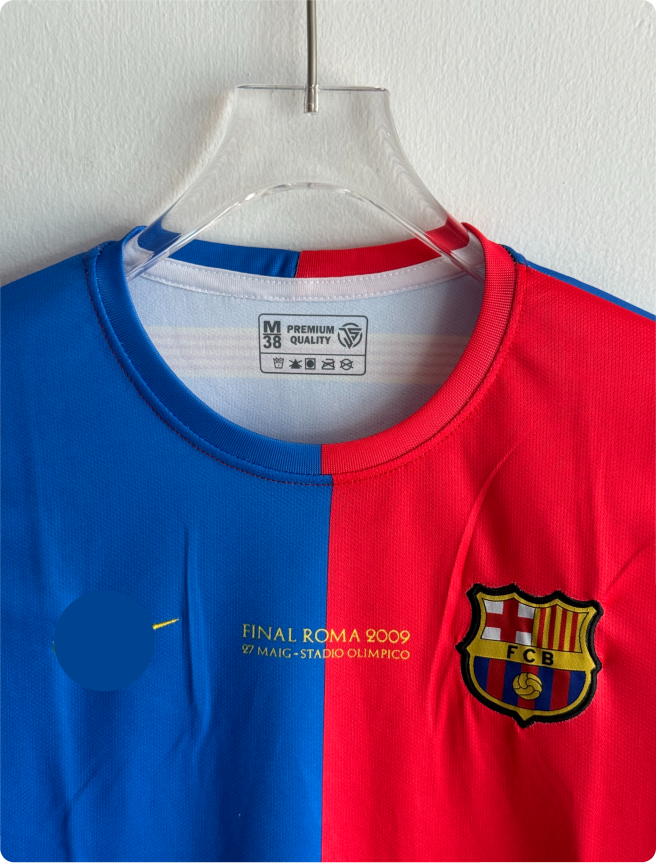 MESSI BARCA 2008/09 HOME PREMIUM EMBROIDERY FULLSLEEVES