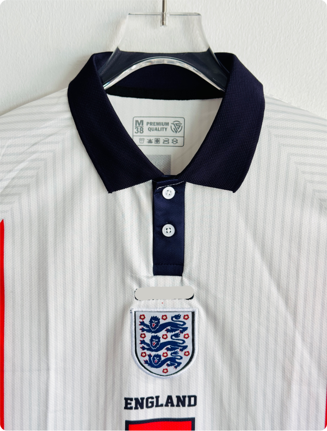 ENGLAND 1998 HOME KIT BECKHAM POLO EMBROIDERY FULL SLEEVES