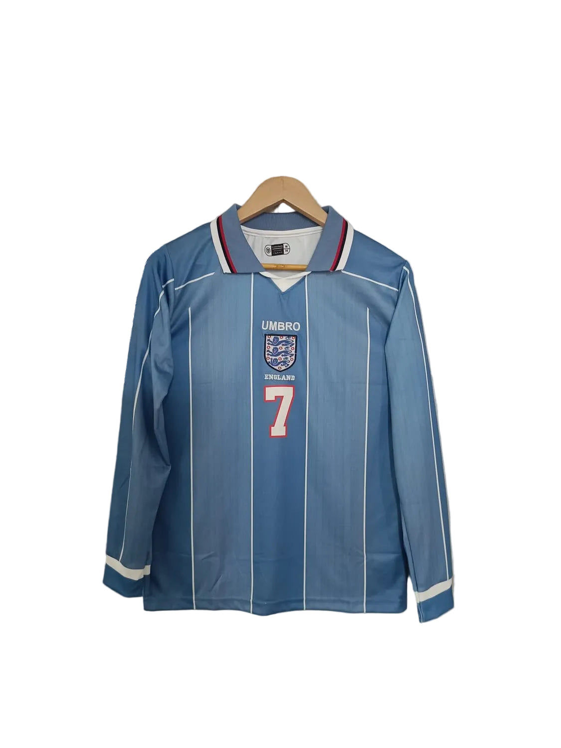 ENGLAND 1996 AWAY BECKHAM FULLSLEEVES EMBROIDERY PREMIUM