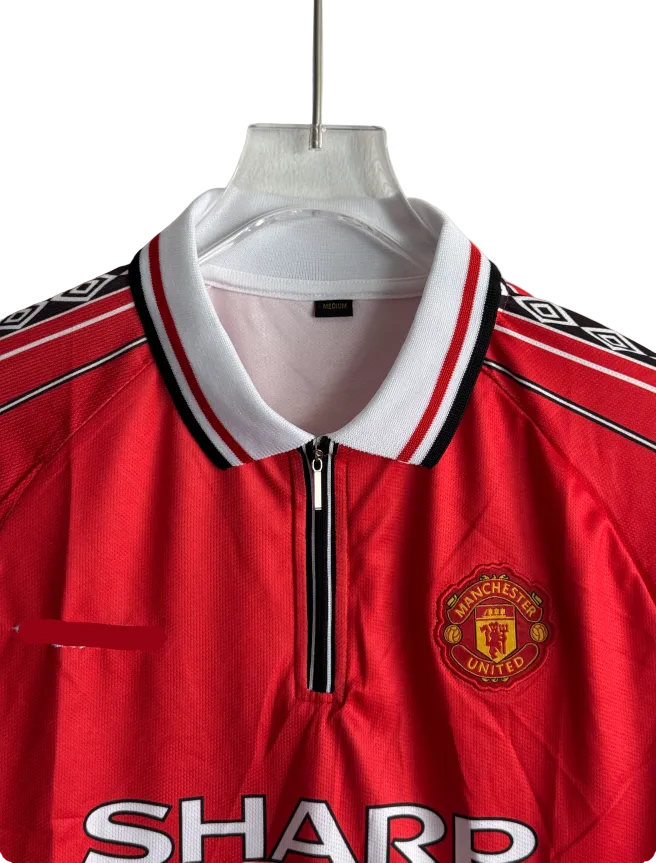 BECKHAM UNITED 1998/99 HOME PREMIUM EMBROIDERY