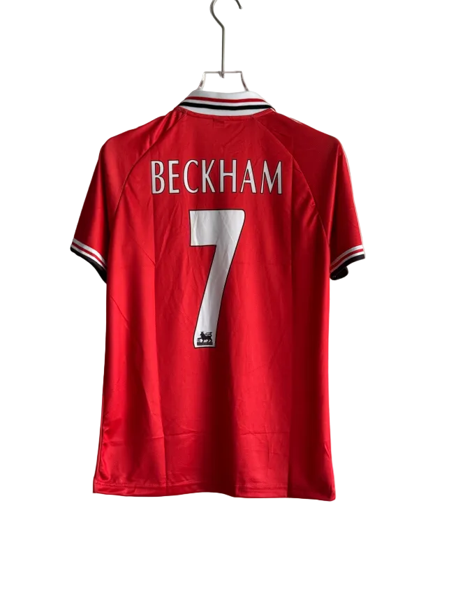 BECKHAM UNITED 1998/99 HOME PREMIUM EMBROIDERY