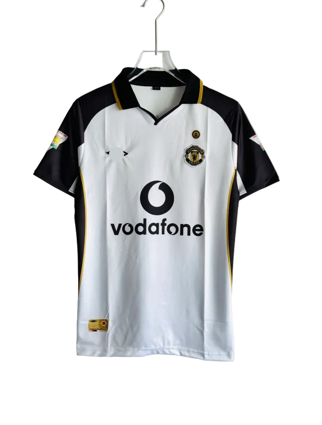 MANCHESTER UNITED 2001-02 AWAY KIT BECKHAM POLO EMBROIDERY PREMIUM