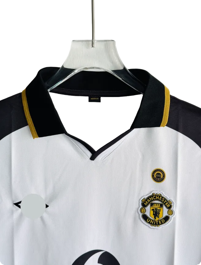 MANCHESTER UNITED 2001-02 AWAY KIT BECKHAM POLO EMBROIDERY PREMIUM