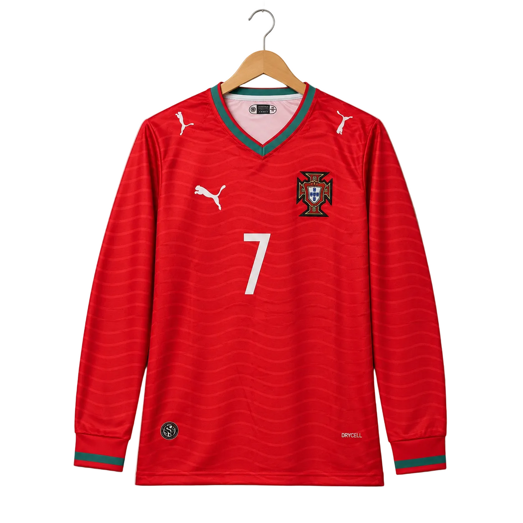 PORTUGAL 2026 HOME  KIT RONALDO EMBROIDERY PREMIUM FULLSLEEVES