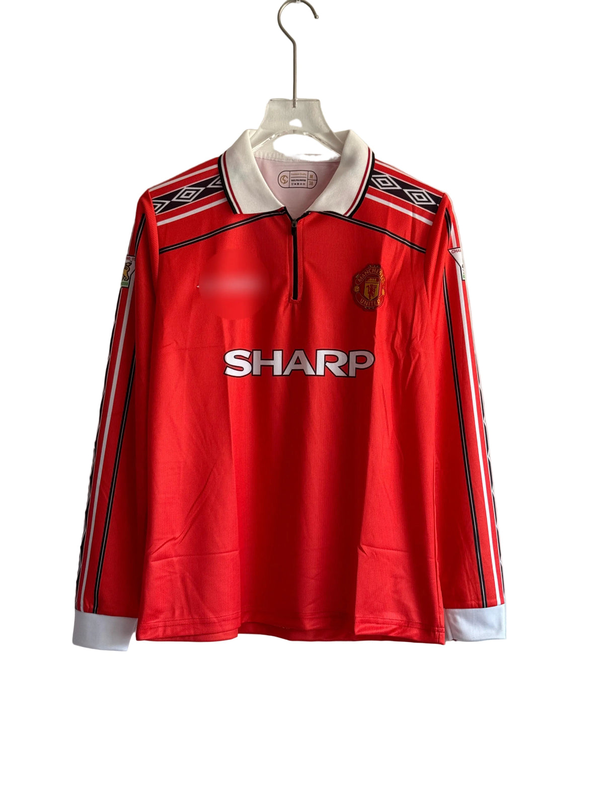 BECKHAM UNITED 1998/99 PREMIUM RETRO EMBROIDERY FULL SLEEVES