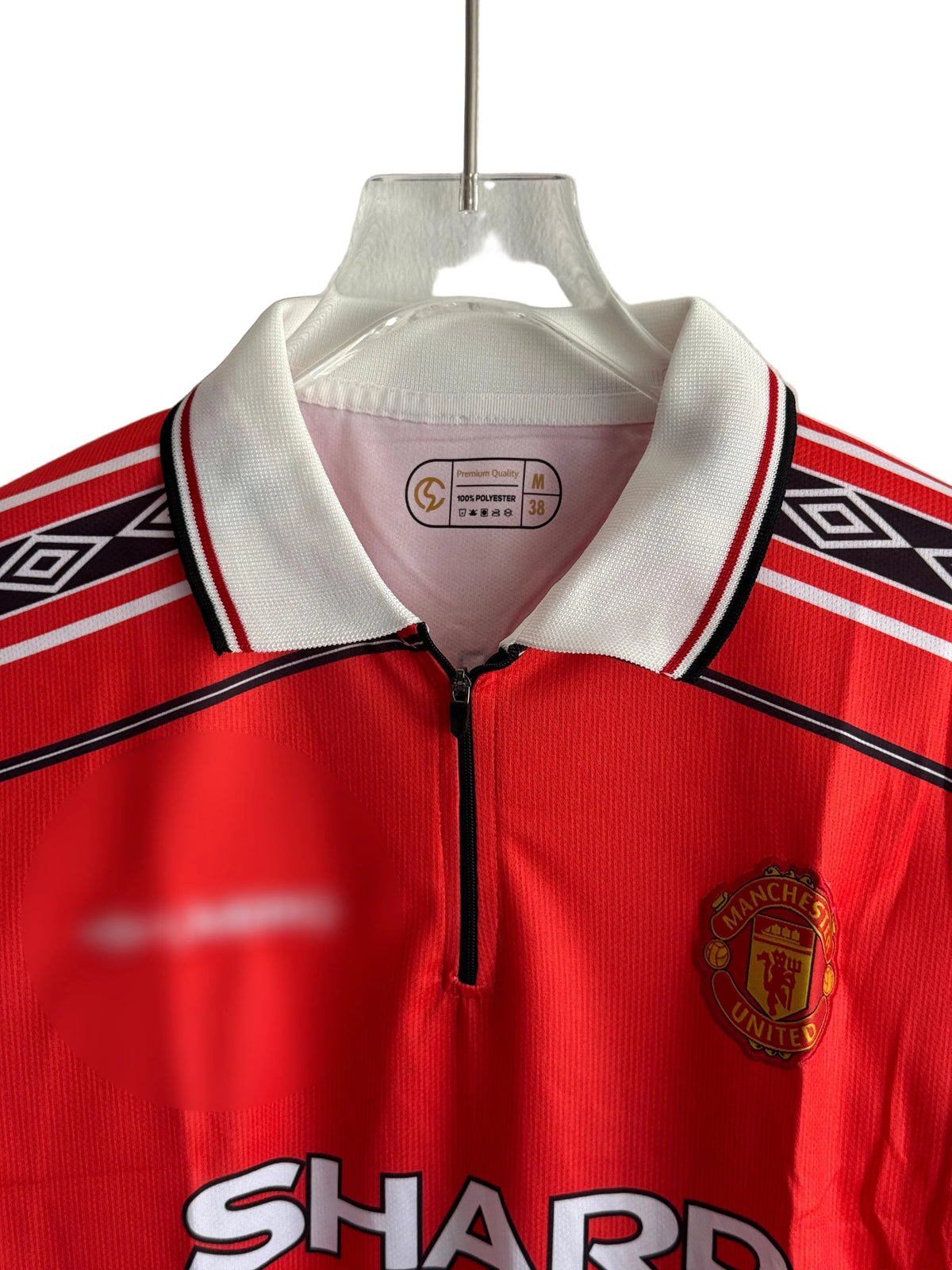 BECKHAM UNITED 1998/99 PREMIUM RETRO EMBROIDERY FULL SLEEVES
