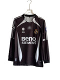 REAL MADRID 2006-07 AWAY KIT BECKHAM FULLSLEEVE POLO EMBROIDERY PREMIUM